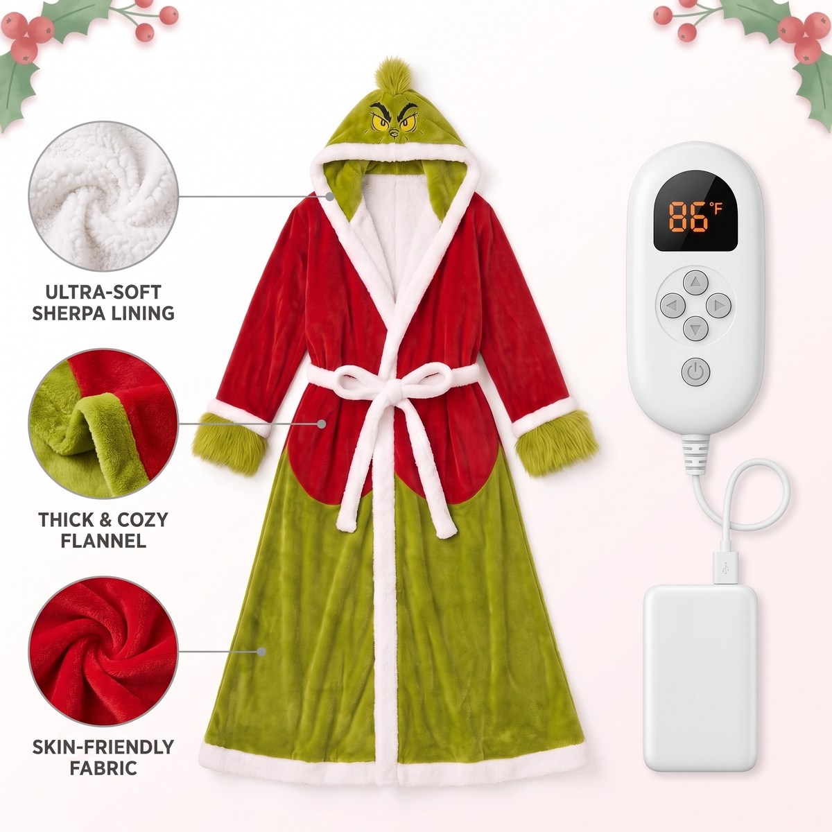 Le grumpypij™ Peignoir chauffant